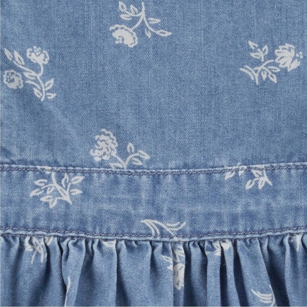 NWT Baby Girl OshKosh B'gosh® Floral Chambray Dress - Picture 3 of 11